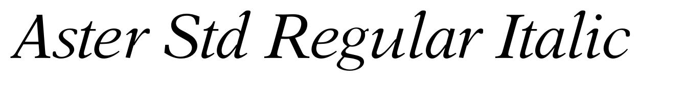 Aster Std Regular Italic
